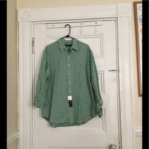 Green Checkered Button Down